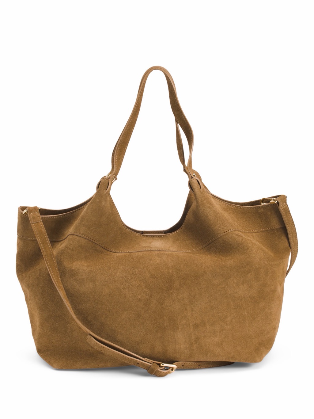 Divina Firenze Honey Suede Tote Bag Made In Italy Nwt